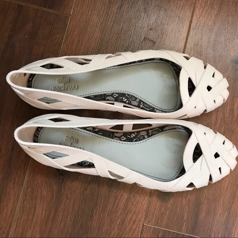 Melissa Shoes Jean + Jason Wu VII Sandle in White